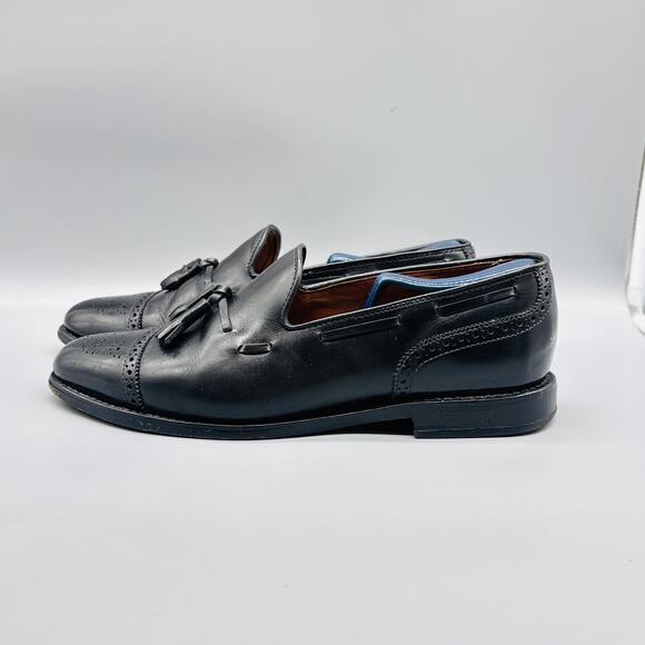 Allen Edmonds Shoes Mens 9.5 Black Leather Jermyn Tassel Loafers Cap Toe Dress main image 7